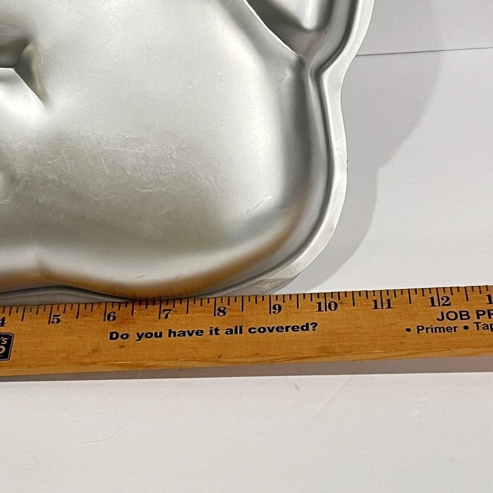 VTG Wilton Teddy Bear Cake Pan Mold‎  502-7458 w/ Bow Holding Flower Kids Party